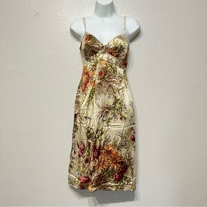 Vintage Dolce & Gabbana Spring/Summer 1997 Floral Silk Mini Dress 42